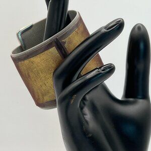 23 Carat Gold Brushed Cuff Bracelet